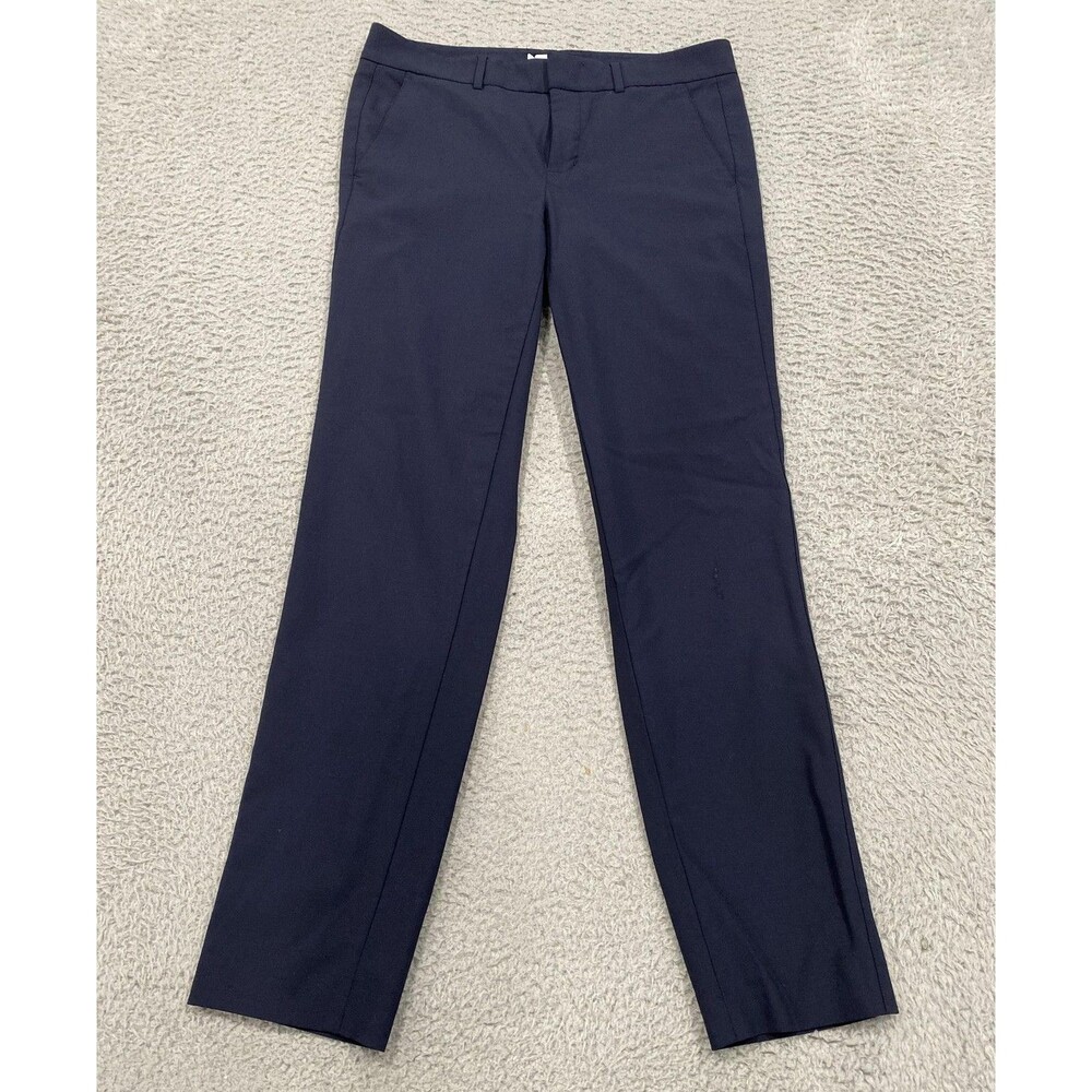 Vince Pants Womens 4 Blue Wool Twill Slim Dress Pants Lined Stretch Work Office